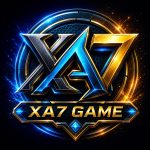 XA7 Game official logo with a modern blue and gold design